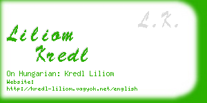 liliom kredl business card